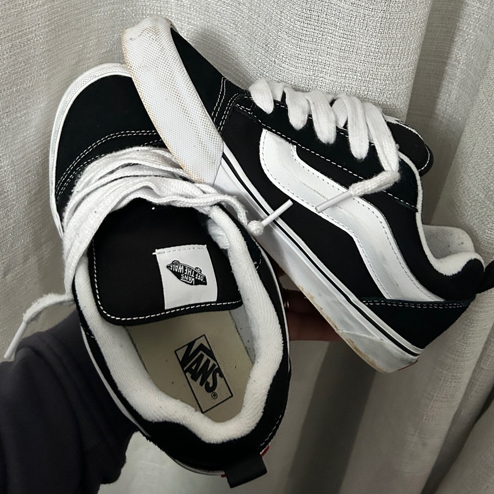 Vans Kids Black and White Low-Top Sneakers